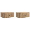 vidaXL Wandbeugel Bedkast 2 pcs Artisanaal eiken 49 x 34,5 x 20 cm