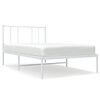 vidaXL Bedframe met hoofdbord metaal wit 90x200 cm