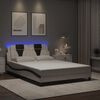 vidaXL Bedframe "Viana" met LED zonder matras wit en zwart 140x190 cm