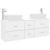 vidaXL Badkamerkastenset 3 st Wit 53 x 34,5 x 63 cm Bewerkt hout