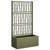 vidaXL Tuindruppel met Trellis Groen 80 x 36 x 140 cm PP