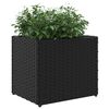 vidaXL Plantenbakken 2 st 36x30x32 cm poly rattan zwart