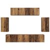 vidaXL Tv-meubelset Wandgemonteerd 6 pcs Oud Hout Bewerkt hout