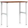 vidaXL Werkbank rechthoek 100x60x(71,5-98) cm eikenhout donkerbruin
