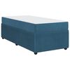 vidaXL Bedframe met matras Blauw 80 x 200 cm Stof