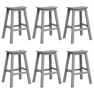 vidaXL Tuin Bar Set 6 st Lichtgrijs HDPE