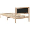 vidaXL Bedframe met hoofdeinde Taupe 100 x 200 cm Massief grenenhout