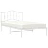 vidaXL Bedframe met hoofdbord metaal wit 107x203 cm