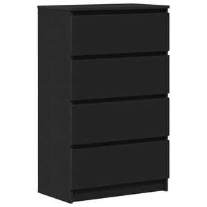vidaXL Dressoir 60x35x98,5 cm bewerkt hout zwart