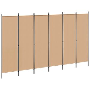 vidaXL 6-Panelen Kamerscherm Beige 300 x 180 cm Stof