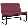 vidaXL Bankje 100x75x76 cm stof wijnrood
