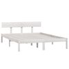 vidaXL Bedframe massief grenenhout wit 140x190 cm