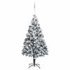 vidaXL Kunstkerstboom met 300 LED Wit 180 cm PVC en Staal en Kunststof