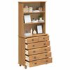 vidaXL Hutch ASKIM Honing Wax 91 x 40 x 200,5 cm Massief grenenhout