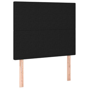vidaXL Hoofdbord zwart 80x5x118/128 cm stof
