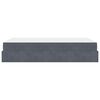 vidaXL Bedframe met matras met matras 2 pcs Dim Grijs Fluweel