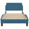 vidaXL Bedframe met hoofdeinde "Dover" fluweel blauw 80x200 cm