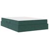 vidaXL Opbergbed met matras Donkergroen 140 x 200 cm Fluweel