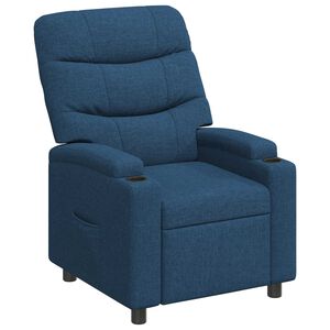 vidaXL Ligstoel Blauw 75 x 93 x 102 cm Stof