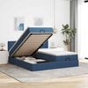 vidaXL Ottoman bed met matrassen 180x200cm stof blauw
