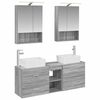 vidaXL Badkamermeubelset 5 pcs Grijs Sonoma Bewerkt hout en glas