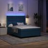 vidaXL LED Boxspring Bed met Matras Blauw 140 x 190 cm Fluweel