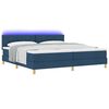 vidaXL LED Box Spring Bed met hoofdeinde Blauw 200 x 200 cm Stof