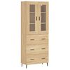 vidaXL Hoge kast 69,5x34x180 cm bewerkt hout sonoma eikenkleurig