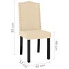 vidaXL Eetkamerstoelen 2 st fluweel cr&egrave;mekleurig