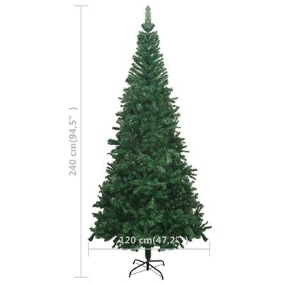 vidaXL Kunstkerstboom met verlichting en kerstballen L 240 cm groen