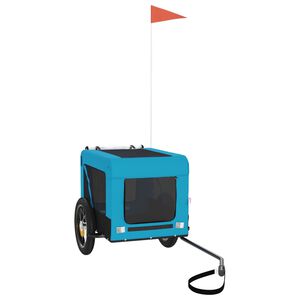 vidaXL Hondenfietstrailer oxford stof en ijzer blauw en zwart