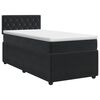 vidaXL Boxspringbed met matras Zwart 90 x 200 cm Fluweel