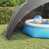 vidaXL Pooldome Zwart 592 x 590 x 275 cm 185T polyester met PU-coating