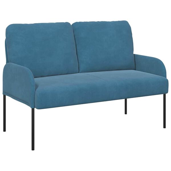 vidaXL Banken met kussen 110cm Blauw Multiplex