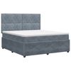 vidaXL Boxspringbed met matras Donkergrijs 160 x 200 cm Fluweel