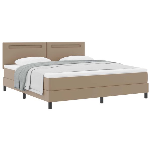 vidaXL Boxspringbed met matras Cappuccino 180 x 200 cm Kunstleer