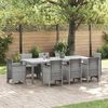 vidaXL Tuin Eettafel Lichtgrijs 250 x 100 x 73 cm poly rattan