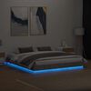 vidaXL Bedframe met LED-verlichting betongrijs 200x200 cm