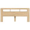 vidaXL Hoofdbord met LED 220x18,5x103,5 cm bewerkt hout sonoma eiken
