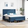 vidaXL Boxspring bed met matras met hoofdeinde Blauw 180 x 200 cm Stof