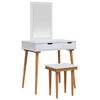 vidaXL Toilettafel Set FAUSKE 3 st Wit 76 x 50 x 143 cm