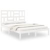vidaXL Bedframe massief hout wit 140x200 cm