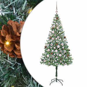 vidaXL Kunstkerstboom met 300 LED Groen 180 cm PVC en Staal