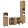 vidaXL Badkamermeubelset met plank 3 pcs Artisan Eiken Bewerkt hout