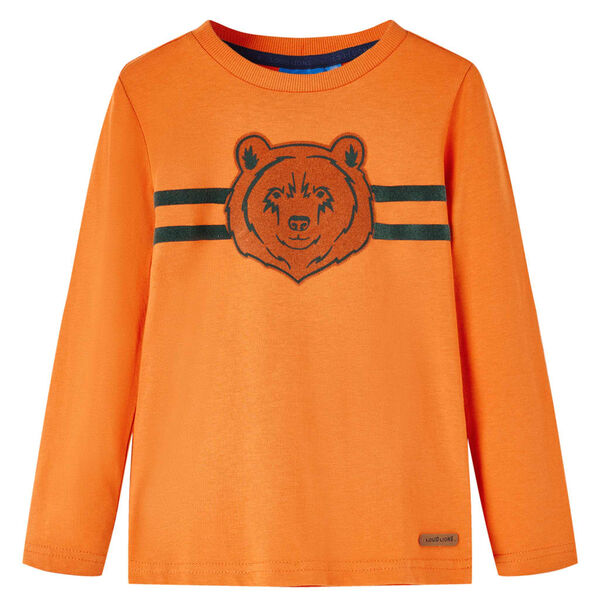 Kindershirt met lange mouwen 104 donkeroranje