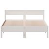 vidaXL Bedframe zonder matras massief grenenhout wit 140x190 cm