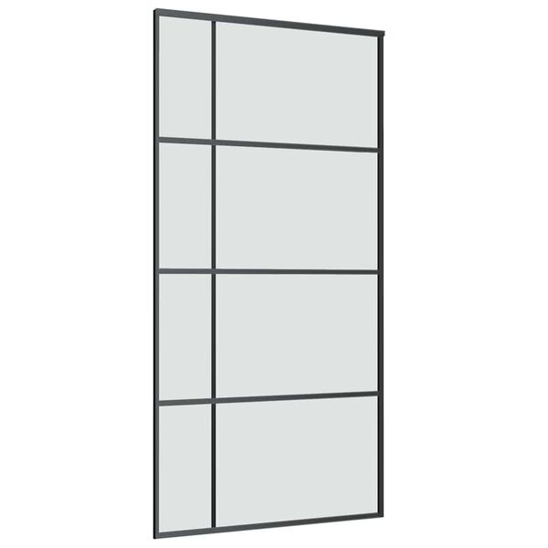 vidaXL Schuifdeur met beslag 102,5x205 cm ESG-glas en aluminium