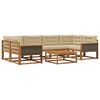 vidaXL Buiten bankenset met kussen 7 pcs Natuurlijk en Beige