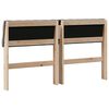 vidaXL Gestoffeerd hoofdbord Taupe 135 cm Massief grenenhout