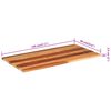 vidaXL Tafelblad 120x60x(2,5-2,7) cm massief acaciahout